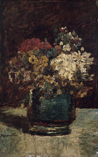 アドルフ＝ジョゼフ・モンティセリ 《花瓶の花》 1875年 油彩／板 52.5×33.5㎝