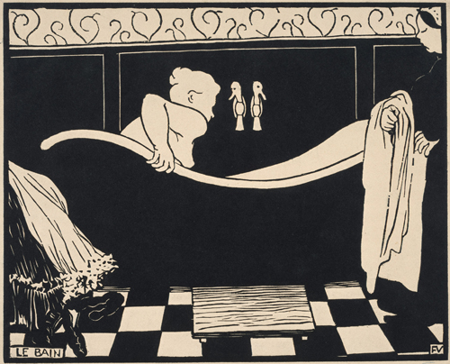 フェリックス・ヴァロットン 《入浴》 1894年 木版/紙 18.1×22.4cm 三菱一号館美術館蔵