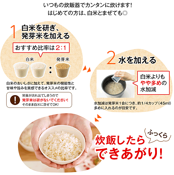 ファンケルの発芽米　作り方