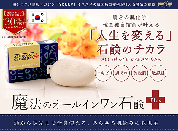 62％OFF【魔法のオールインワン石鹸】お試しキャンペーン 韓国 