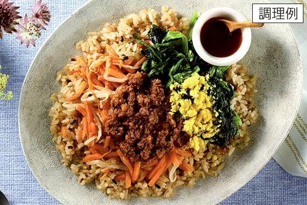 彩り野菜と五穀ごはんのビビンバ