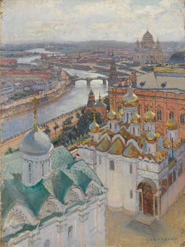 ニコライ・グリツェンコ 《イワン大帝の鐘楼からのモスクワの眺望》　1896年 油彩・キャンヴァス © The State Tretyakov Gallery