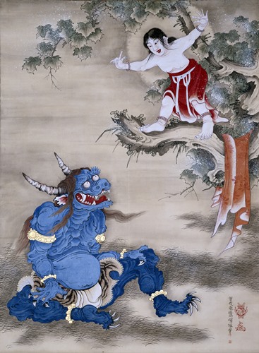曽我蕭白　《雪山童子図》　紙本着色　一幅　169.8×124.8cm　明和元年（1764）頃　三重・継松寺