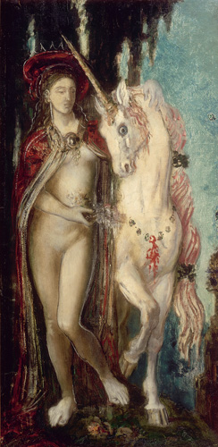 《一角獣》 1885年頃 油彩／カンヴァス 78×40cm ギュスターヴ・モロー美術館蔵