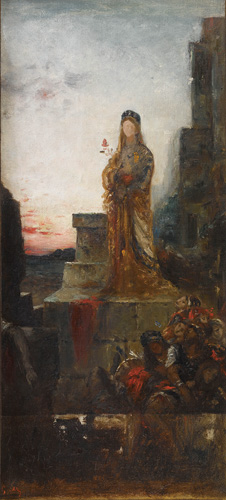 《トロイアの城壁に立つヘレネ》 油彩／カンヴァス 63×30cm ギュスターヴ・モロー美術館蔵