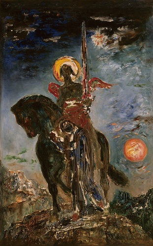 《パルクと死の天使》 1890年頃 油彩／カンヴァス 110×67cm ギュスターヴ・モロー美術館蔵