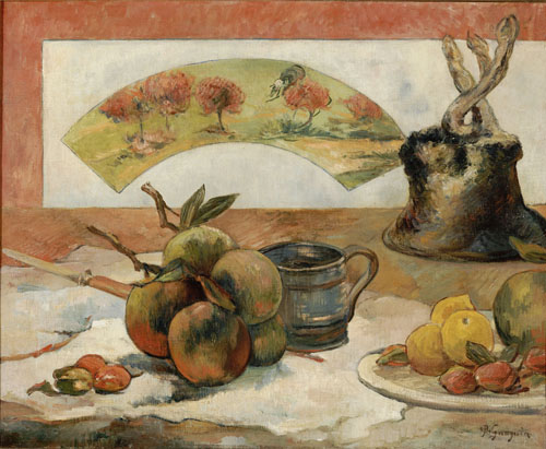 ポール・ゴーガン《扇のある静物》　1889年頃　油彩、カンヴァス　オルセー美術館
