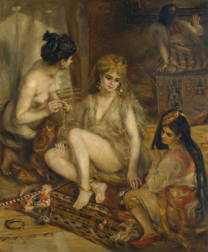 ピエール＝オーギュスト・ルノワール《アルジェリア風のパリの女たち（ハーレム）》　1872年　 油彩、カンヴァス　国立西洋美術館（松方コレクション）