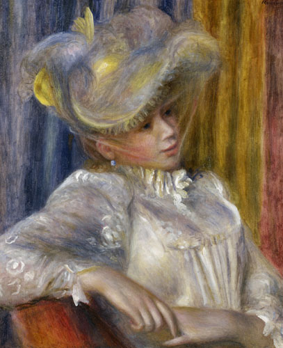 ピエール＝オーギュスト・ルノワール《帽子の女》　1891年　油彩、カンヴァス　国立西洋美術館（松方コレクション）