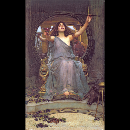 ジョン・ウィリアム・ウォーターハウス 《オデュッセウスに杯を差し出すキルケー》 1891年 油彩・カンヴァス オールダム美術館蔵 © Image courtesy of Gallery Oldham