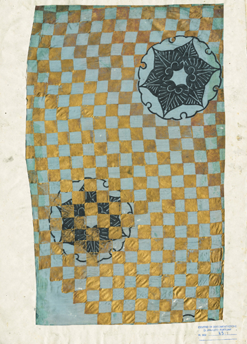 マリアノ・フォルチュニ《テキスタイルのための下図》1907年以降　プリントした絹タフタ、厚紙に貼り付け　フォルチュニ美術館　© Fondazione Musei Civici di Venezia - Museo Fortuny
