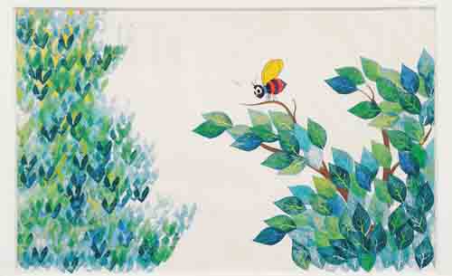 「あいうえおのき」 1968年 水彩、紙 51×63.6cm