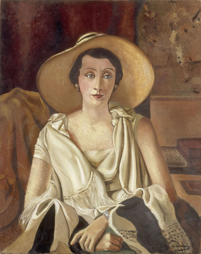 アンドレ・ドラン《大きな帽子を被るポール・ギヨーム夫人の肖像》1928-29年、油彩・カンヴァス、92×73cm  Photo © RMN-Grand Palais (musée de l'Orangerie) / Hervé Lewandowski / distributed by AMF