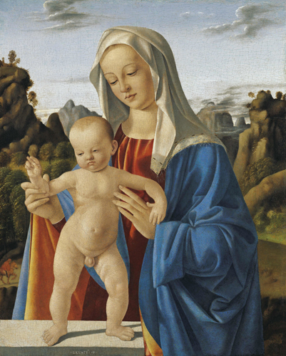 マルコ・バザイーティ《聖母子》 1500年頃、油彩・板