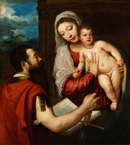 ティツィアーノ 《聖母子と聖パウロ》 1540年頃 油彩／カンヴァス