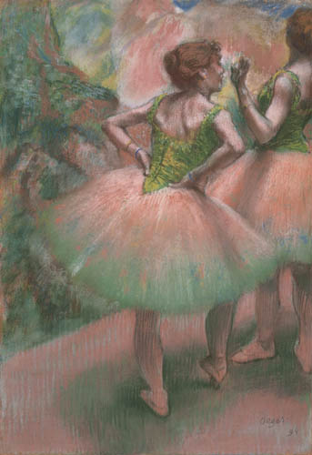 エドガー・ドガ《踊り子たち (ピンクと緑)》1894 年