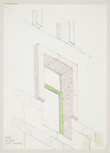 ３.ジェームズ・スターリング／マイケル・ウィルフォード《ベルリン科学センター》（ドイツ、ベルリン） 窓詳細図 1979-87年