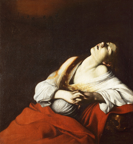 ミケランジェロ・メリージ・ダ・カラヴァッジョ 《法悦のマグダラのマリア》 1606 年 個人蔵