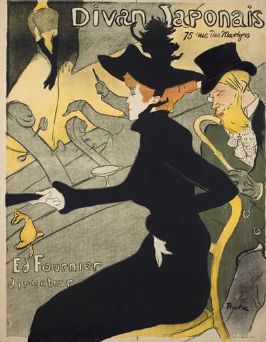 アンリ・ド・トゥールーズ=ロートレック《ディヴァン・ジャポネ》1893年 多色刷りリトグラフ 三菱一号館美術館