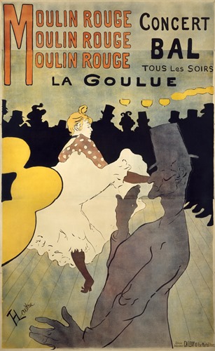 アンリ・ド・トゥールーズ=ロートレック《ムーラン・ルージュ、ラ・グーリュ》1891年 多色刷りリトグラフ 三菱一号館美術館