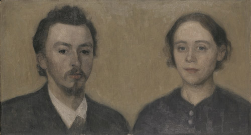 ヴィルヘルム・ハマスホイ　《画家と妻の肖像、パリ》　1892年　デーヴィズ・コレクション蔵 The David Collection, Copenhagen