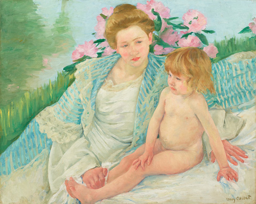 メアリー・カサット 《日光浴（浴後）》 1901年 油彩、カンヴァス 73×93cm 石橋財団アーティゾン美術館蔵