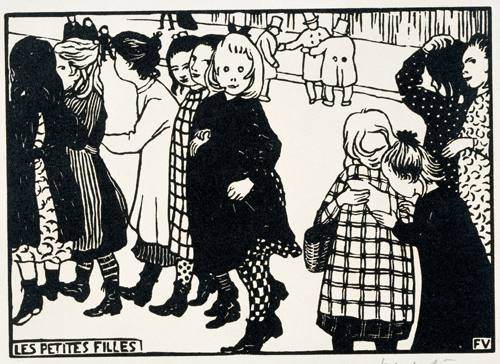 フェリックス・ヴァロットン《女の子たち》1893年 木版／紙 三菱一号館美術館蔵