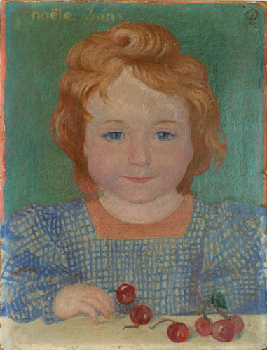 モーリス・ドニ《サクランボを持つノエルの肖像》1899年 油彩／厚紙 個人蔵