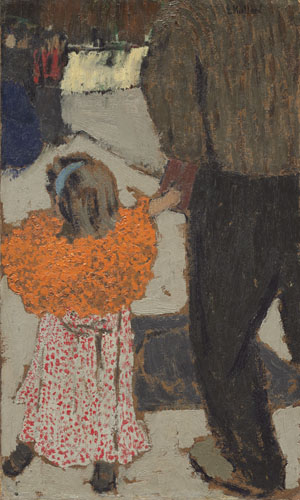 エドゥアール・ヴュイヤール《赤いスカーフの子ども》1891年頃 油彩／厚紙 ワシントン・ナショナル・ギャラリー蔵