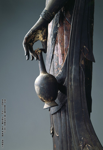 国宝　観音菩薩立像（百済観音）（部分）　飛鳥時代・7世紀　法隆寺蔵　通期　写真飛鳥園