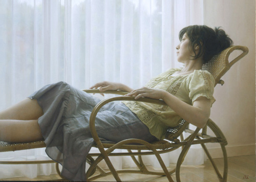 島村信之《籐寝椅子》 2007 年 油彩・キャンバス