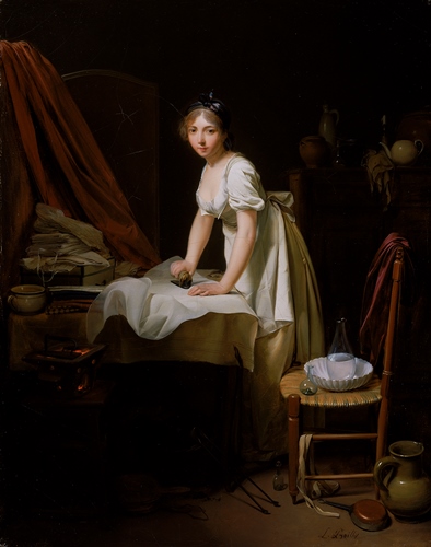 ルイ=レオポルド・ボワイ―《アイロンをかける若い女性》1800年頃　Charles H. Bayley Picture and Painting Fund 1983.10　