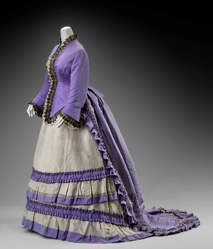 シャルル・フレデリック・ウォルト ウォルト社のためのデザイン《ドレス（5つのパーツからなる）》 1870年頃　Gift of Lois Adams Goldstone 2002.696.1, 3-5