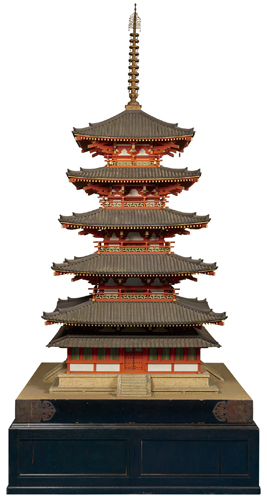 法隆寺五重塔 1/10模型　1932年　東京国立博物館蔵　展示会場：東京国立博物館