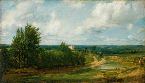 ジョン・コンスタブル《ハムステッド・ヒース、「塩入れ」と呼ばれる家のある風景》1819-20年頃、油彩／カンヴァス、 38.4×67.0cm、テート美術館蔵 ©Tate