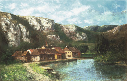 ギュスターヴ・クールベ 《フランシュ＝コンテの谷、オルナン付近》 1865年頃 油彩・カンヴァス 茨城県近代美術館