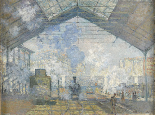 クロード・モネ《サン＝ラザール駅》 1877 年 油彩・カンヴァス 　オルセー美術館蔵