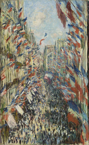 クロード･モネ《パリ、モントルグイユ街、1878 年の祝日》 1878 年 油彩・カンヴァス 　オルセー美術館蔵