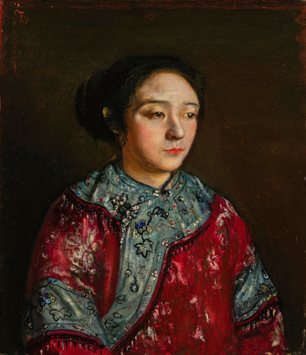 岸田劉生「支那服を着た妹照子像」1921年