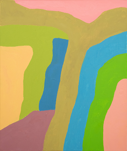  エテル・アドナン《無題》2018年  油彩、キャンバス 55×46 cm