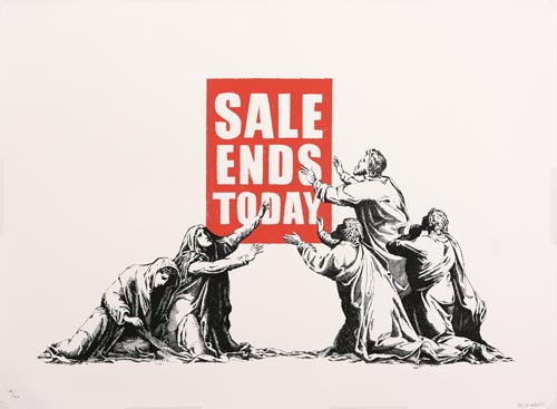 バンクシー 《セール最終日》 Sale Ends (v.2) 　2007年　個人蔵