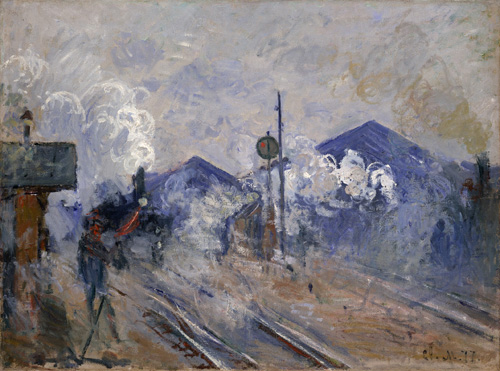 サン＝ラザール駅の線路　　クロード・モネ　　1877年　　油彩／カンヴァス