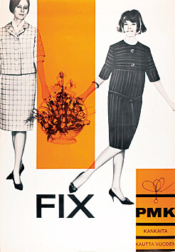 《PMKコットン広告》1960 年代、タッシェル広告社、タンペレ市立歴史博物館蔵、Photo/Saana Säilynoja