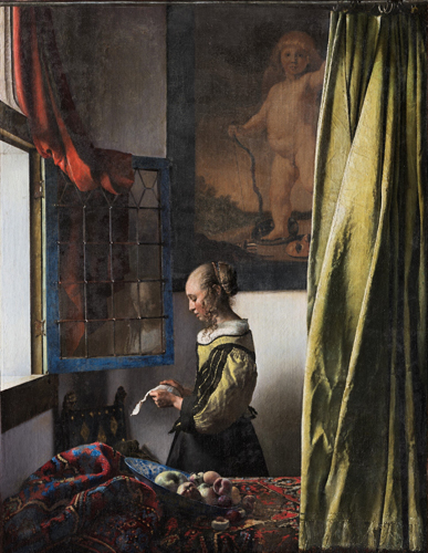 ヨハネス・フェルメール《窓辺で手紙を読む女》（修復後） 1657-59年頃 ドレスデン国立古典絵画館
