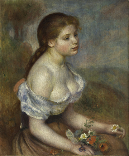 オーギュスト・ルノワール 《ヒナギクを持つ少女》 1889年