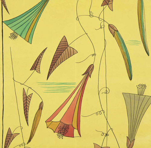 上野リチ・リックス《ウィーン工房テキスタイル・デザイン：夏の風》1922年　クーパー・ヒューイット スミソニアン・デザイン・ミュージアム、ニューヨーク