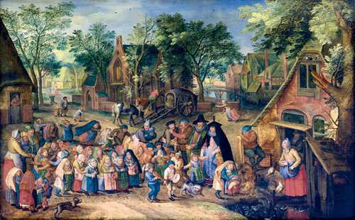 ピーテル・ブリューゲル２世 《聖霊降臨祭の花嫁》 1616年以降 Anhaltische Gemäldegalerie Dessau