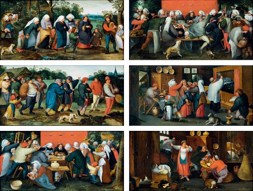 マールテン・ファン・クレーフェ 《農民の婚礼(６点連作)》 1558-1560年頃 Private Collection