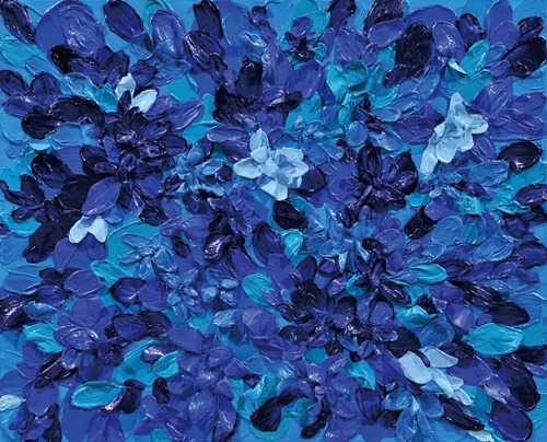 青木恵美子《INFINITY Blue No.6 》2017年　53×65.2ｃｍ　アクリル・キャンバス