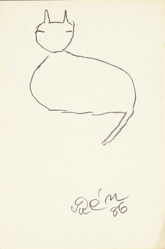猪熊弦一郎　題名不明　1986年　鉛筆・紙　丸亀市猪熊弦一郎現代美術館蔵 ©The MIMOCA Foundation